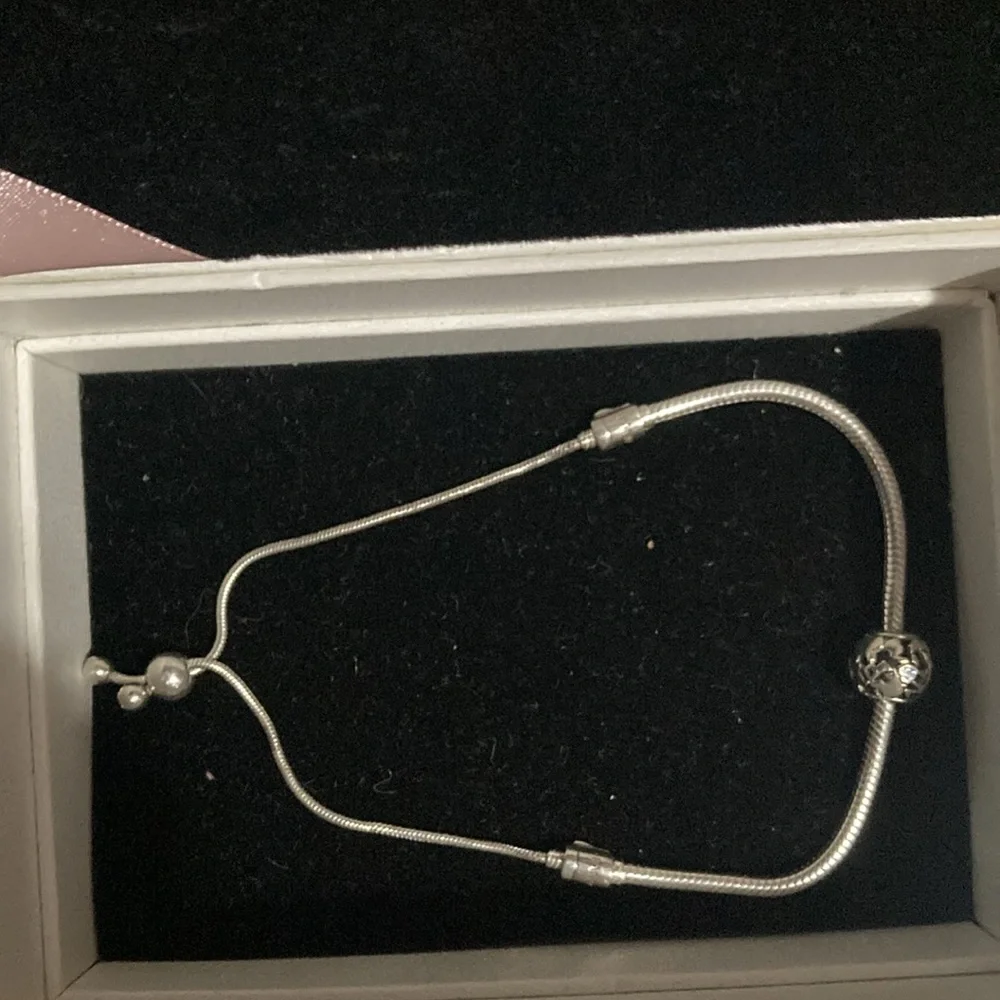 **- ** ** **- - Pandora — sliding bolo polish sterling silver (28cm) …bracelet .